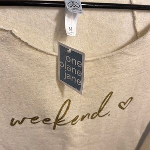 One Plane Jane Cream Weekend Sweatshirt